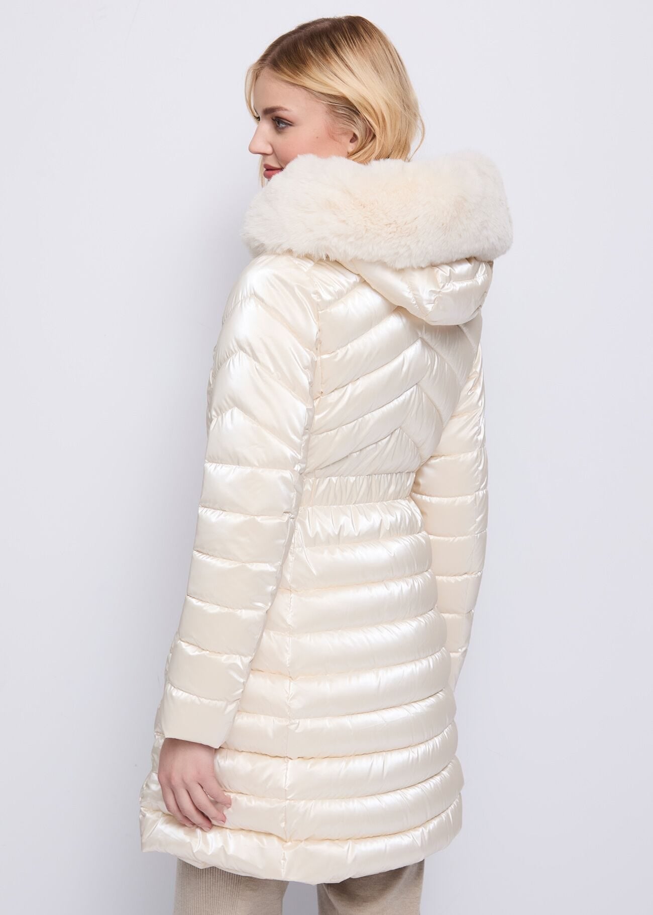 Piumino bianco trapuntato