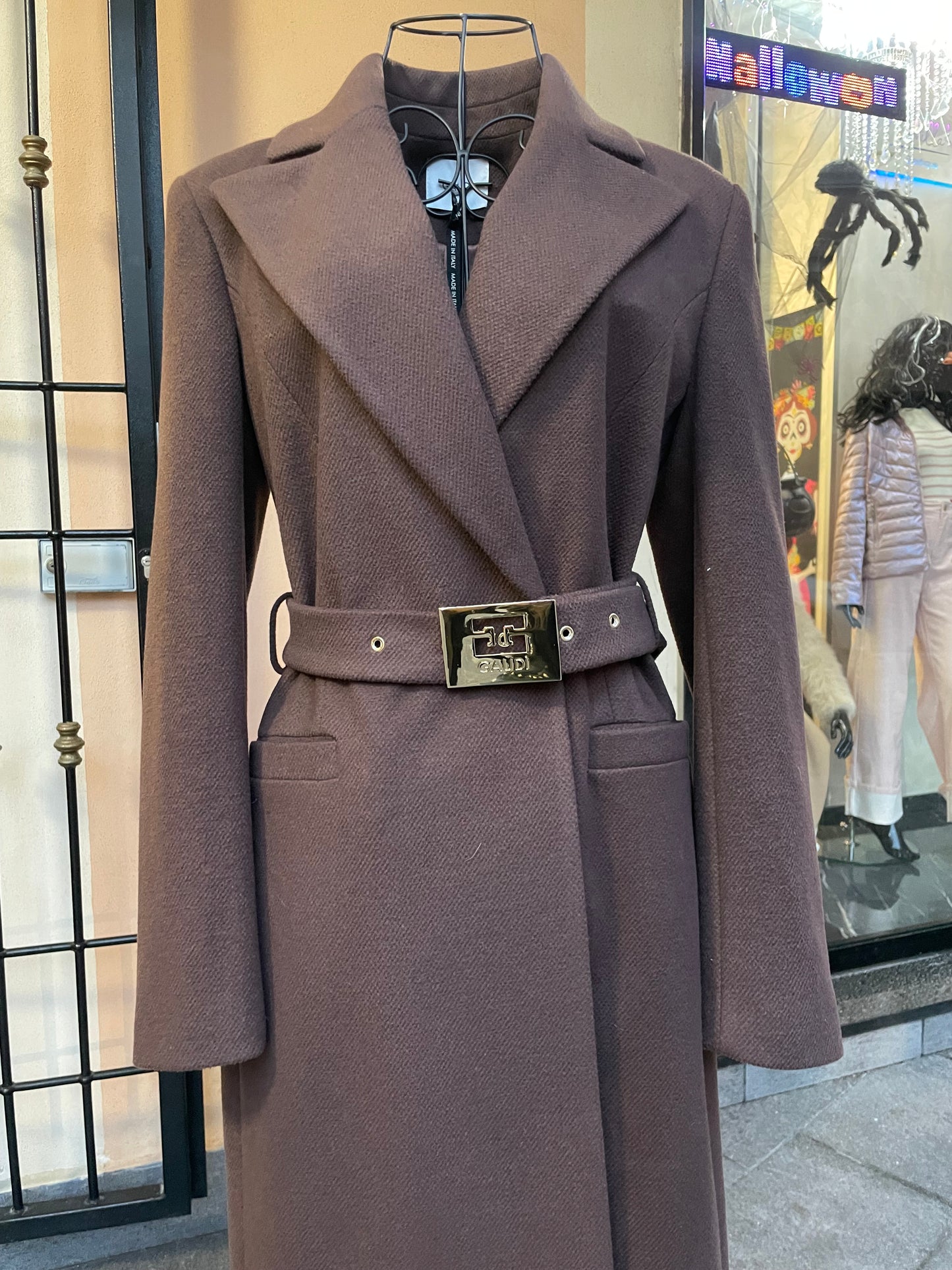 Cappotto Tabacco con cintura