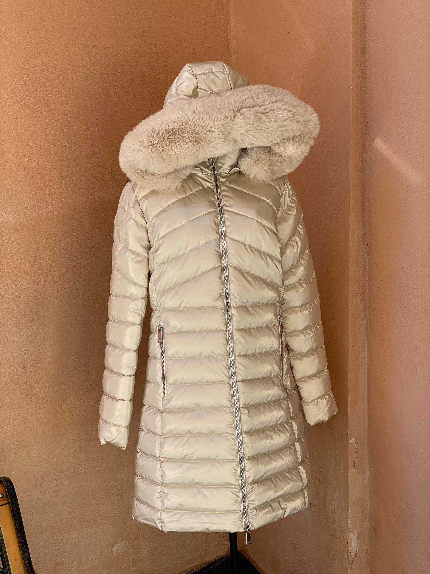 Piumino bianco trapuntato