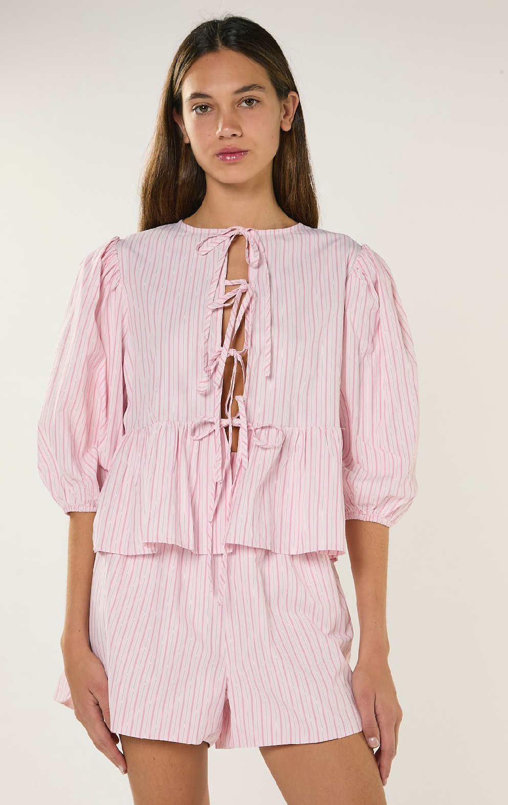 Bermuda Righe Rosa - Glamorous