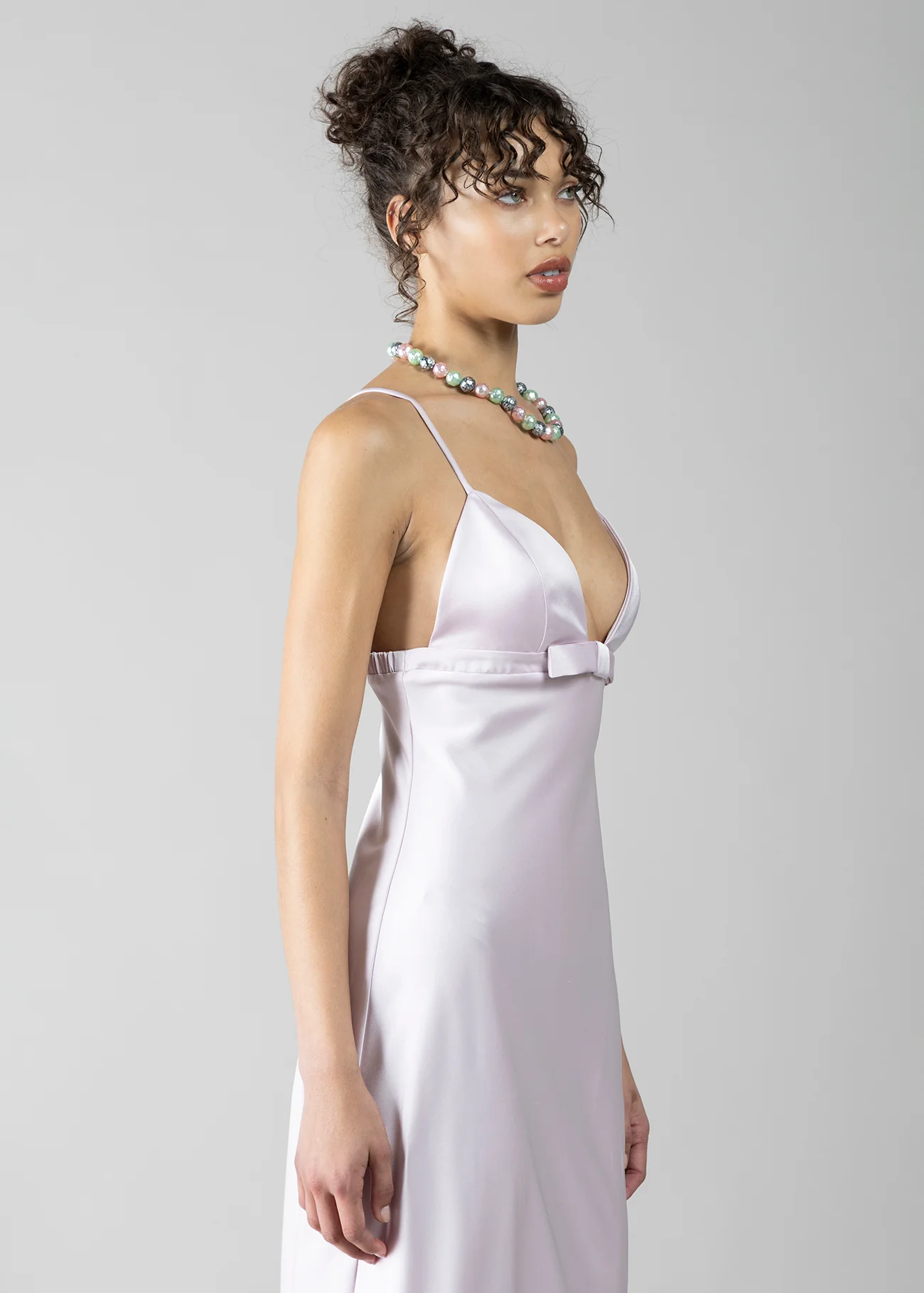 ABITO LUNGO SATIN BOW COUTURE