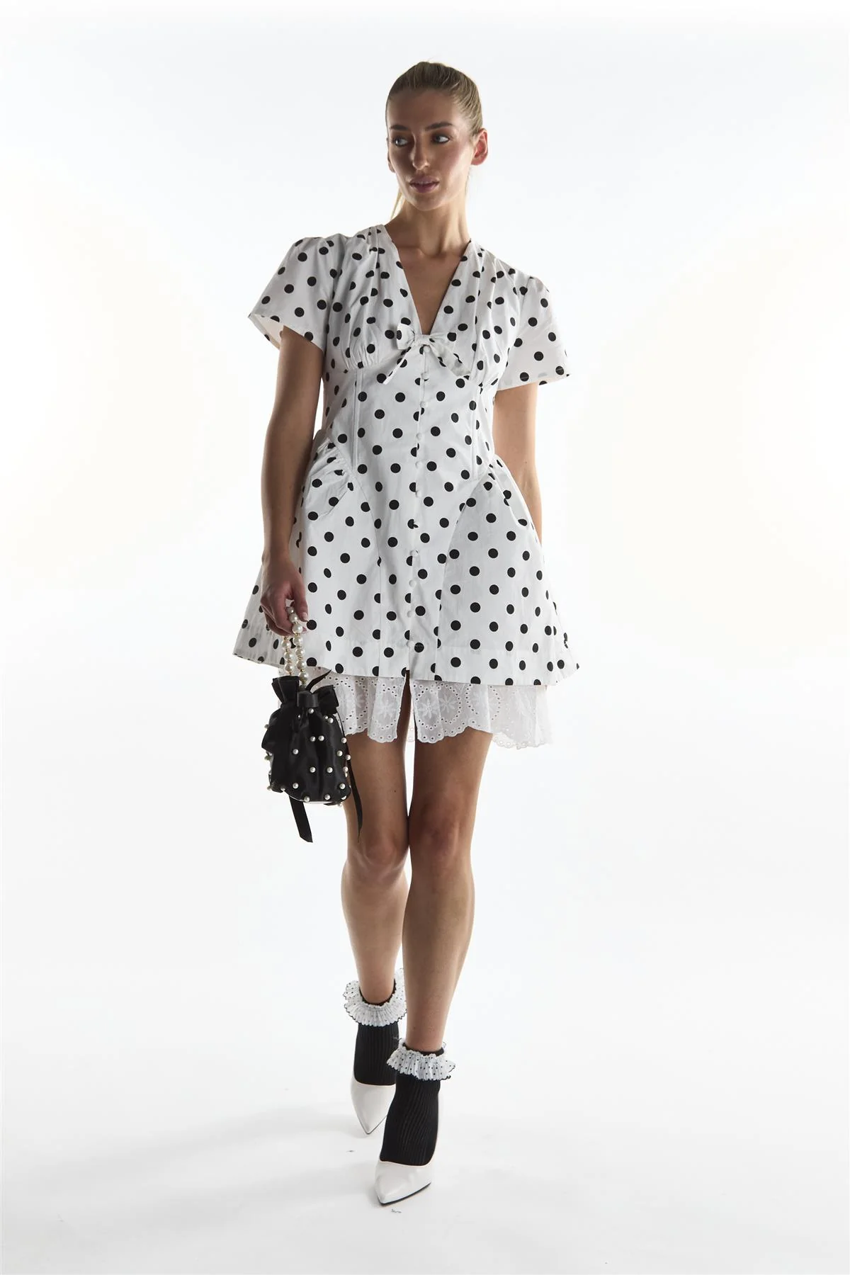 Abito Con Corsetto A Pois - Glamorous
