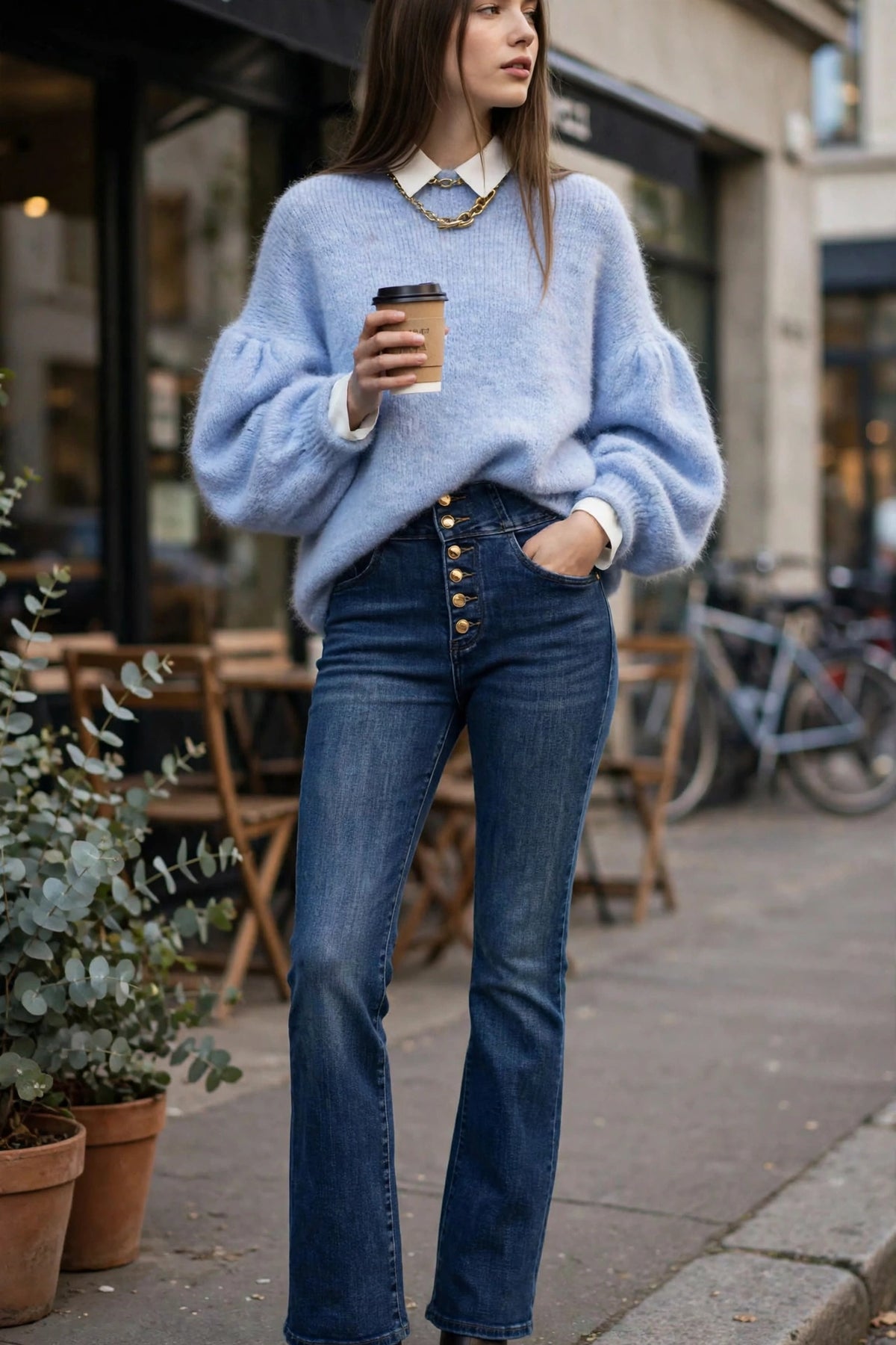 Jeans Flare a vita alta
