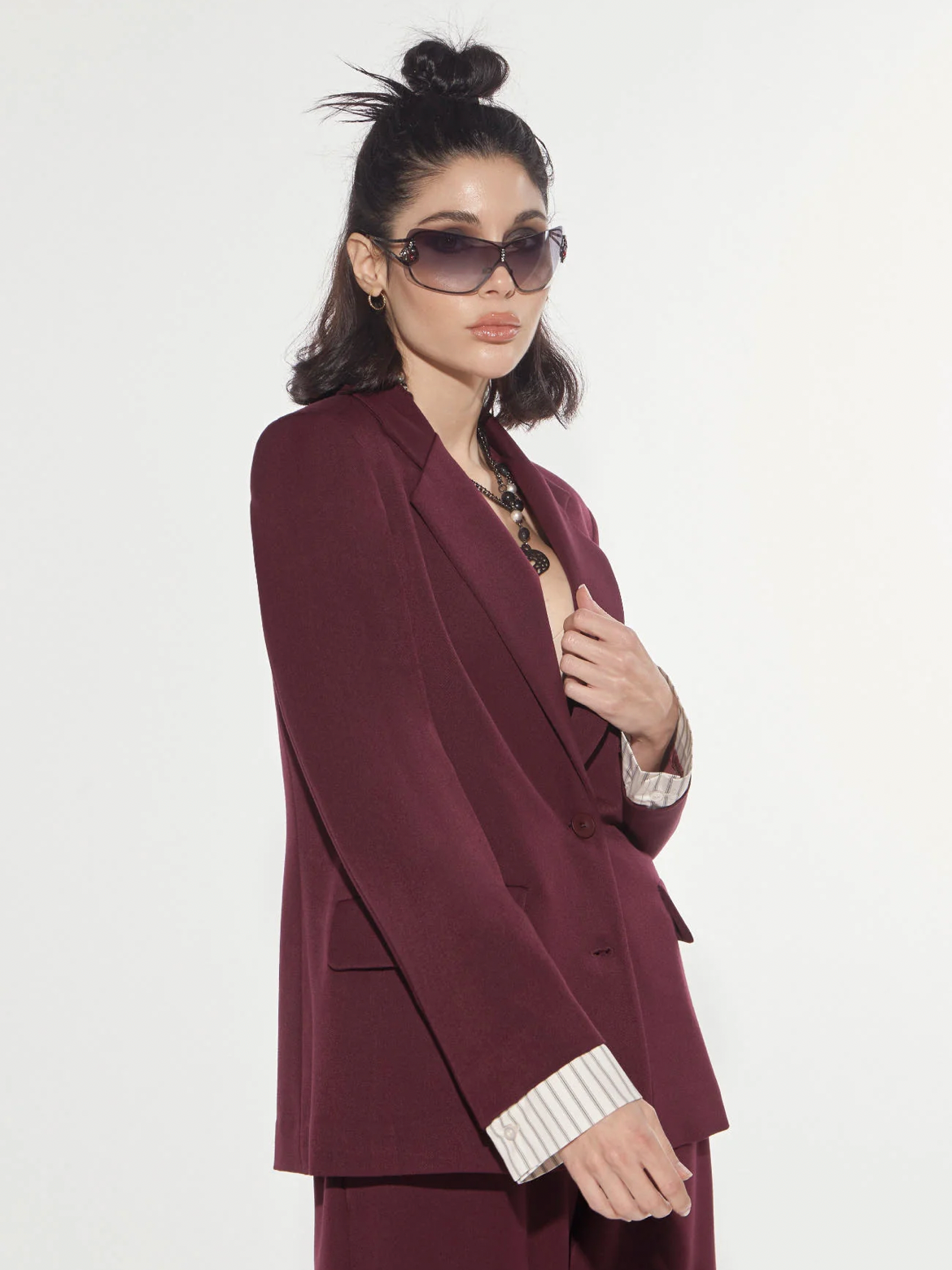 BLAZER MONOPETTO VINO ROSSO