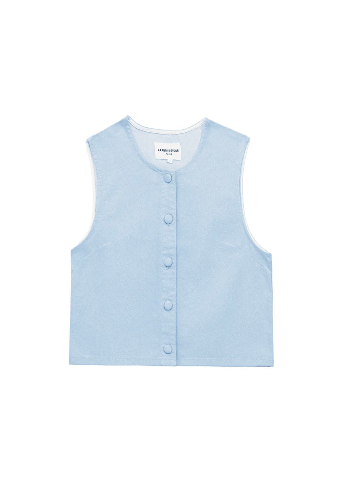 Gilet denim cielo