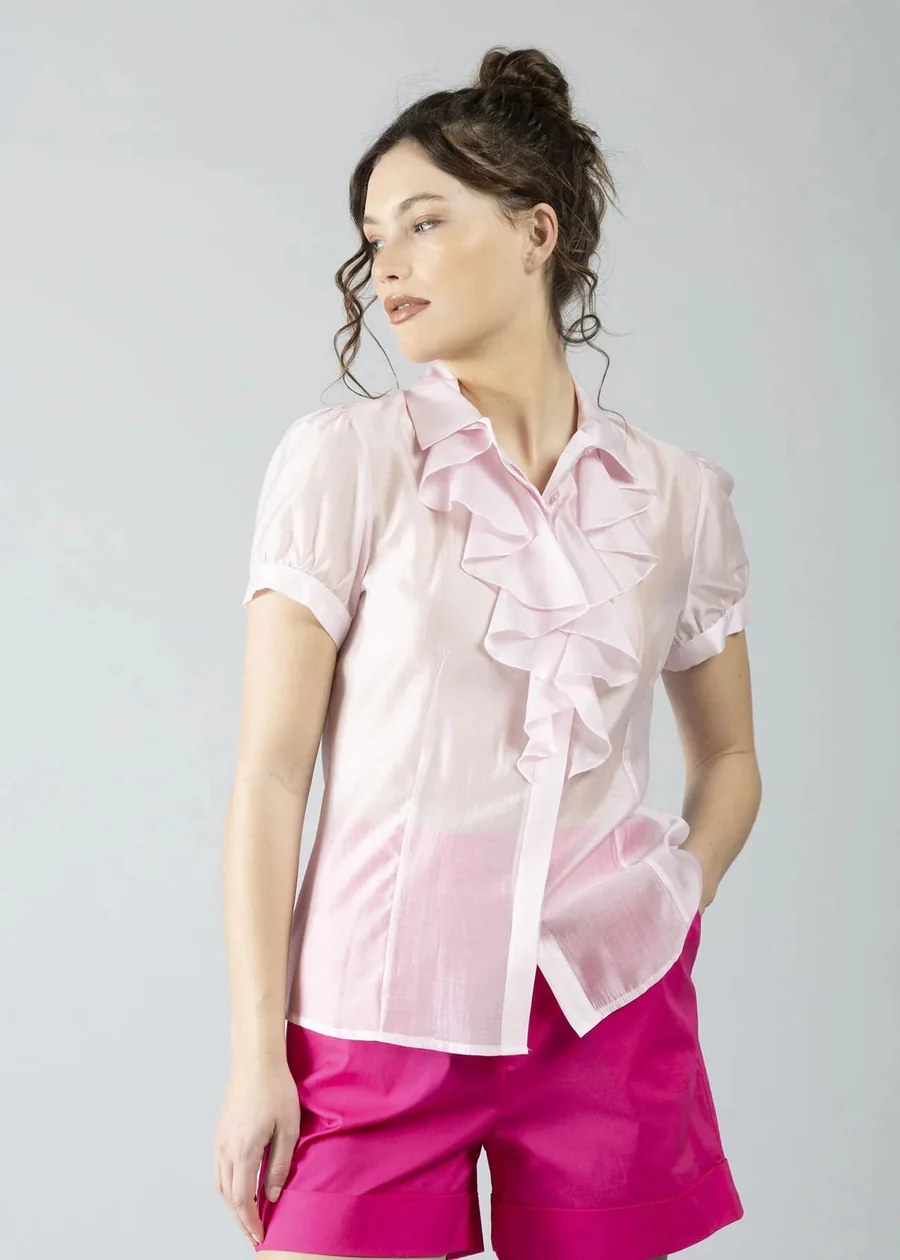 BLUSA IYOCELL MANICA CORTA ROSE