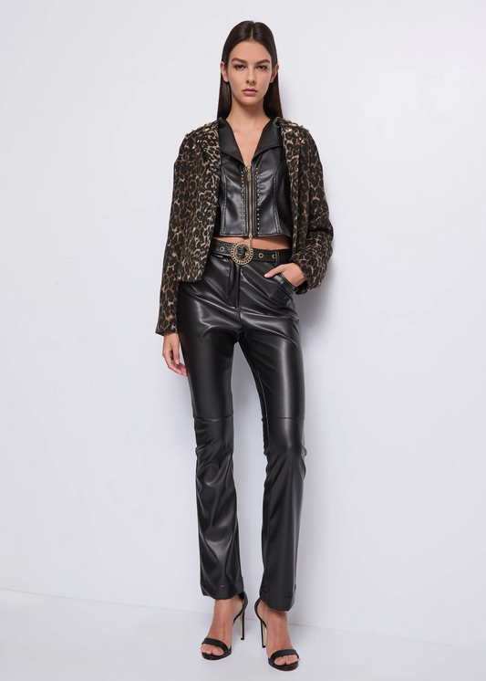 Pantaloni neri in similpelle