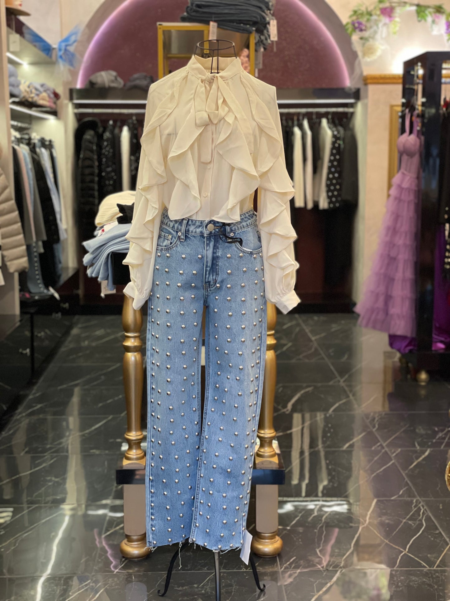 Jeans con borchie - Glamorous