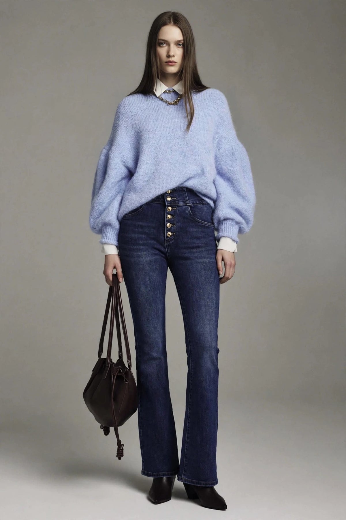 Jeans Flare a vita alta