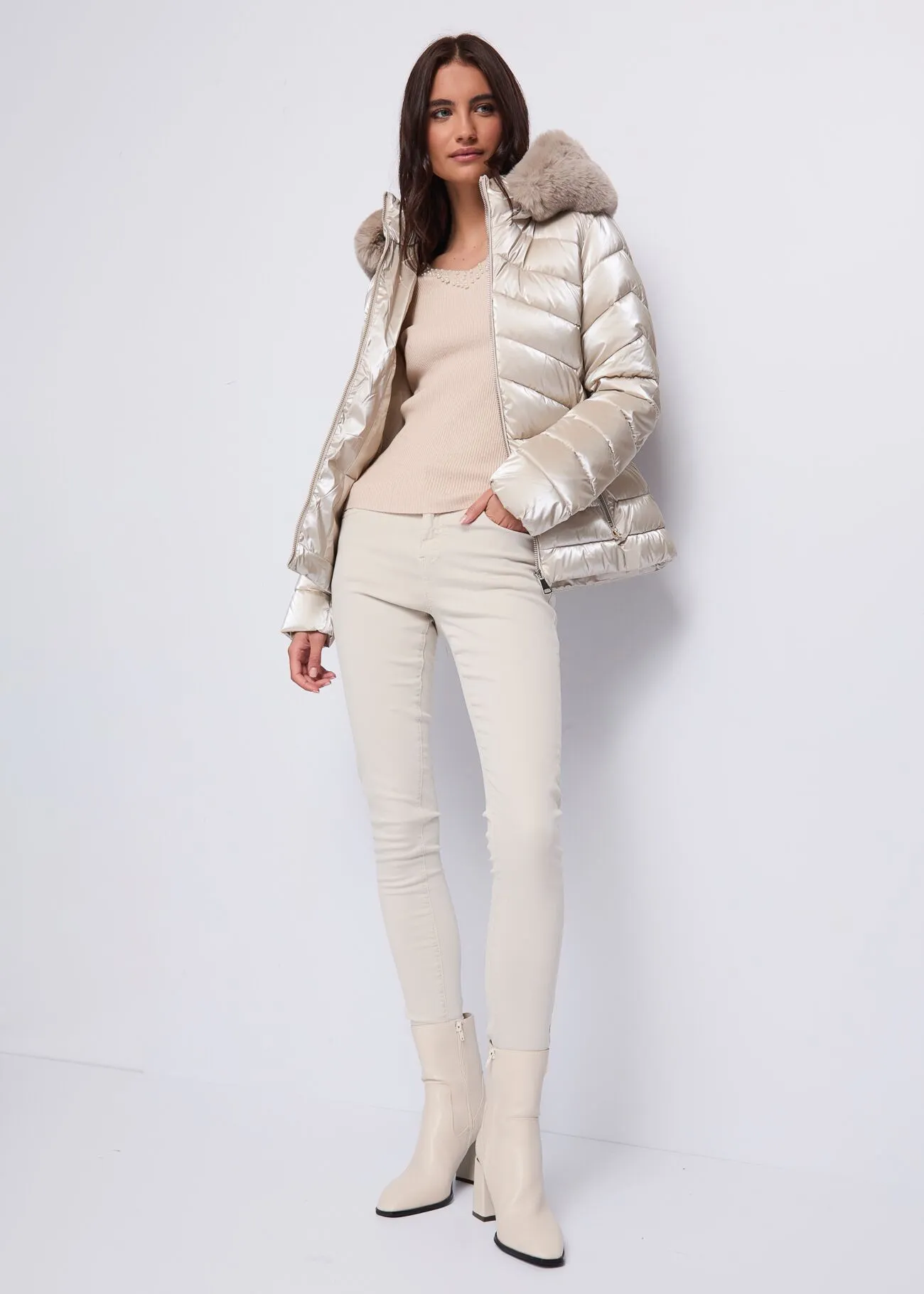 Piumino in nylon imbottito