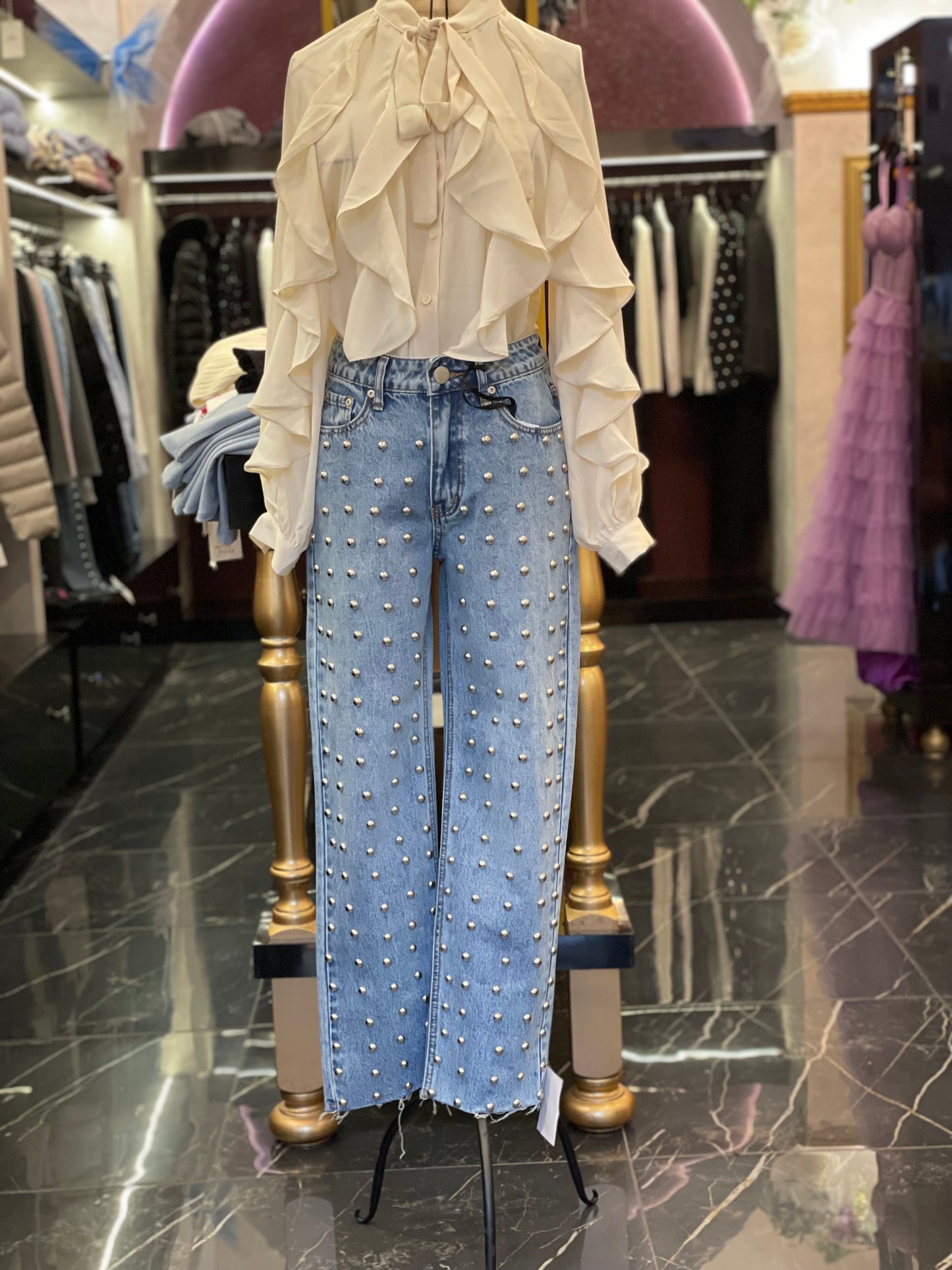 Jeans con borchie - Glamorous