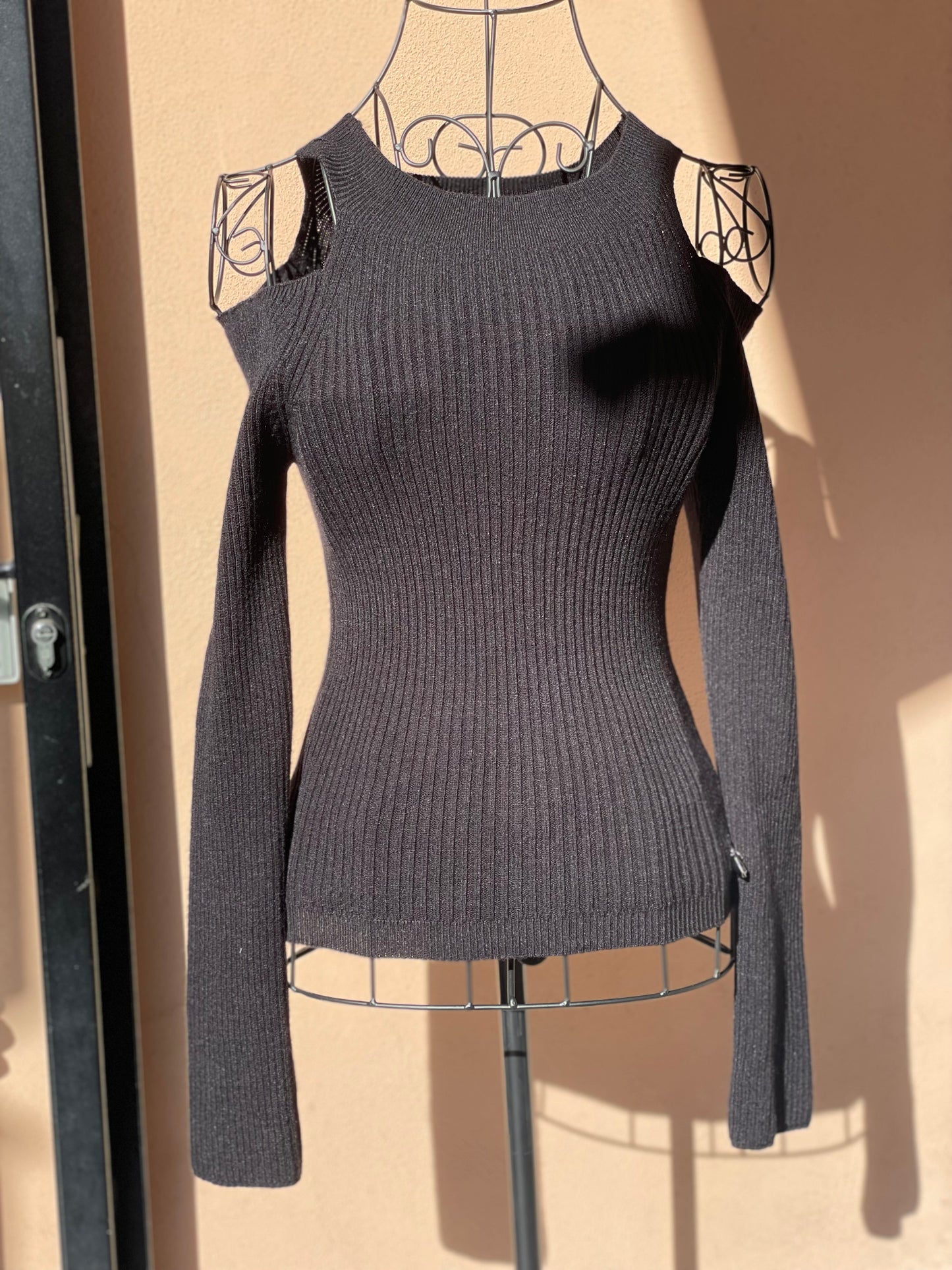 Maglione in filato a costine