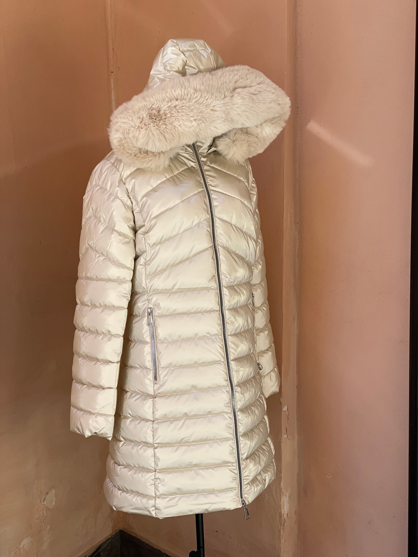 Piumino bianco trapuntato