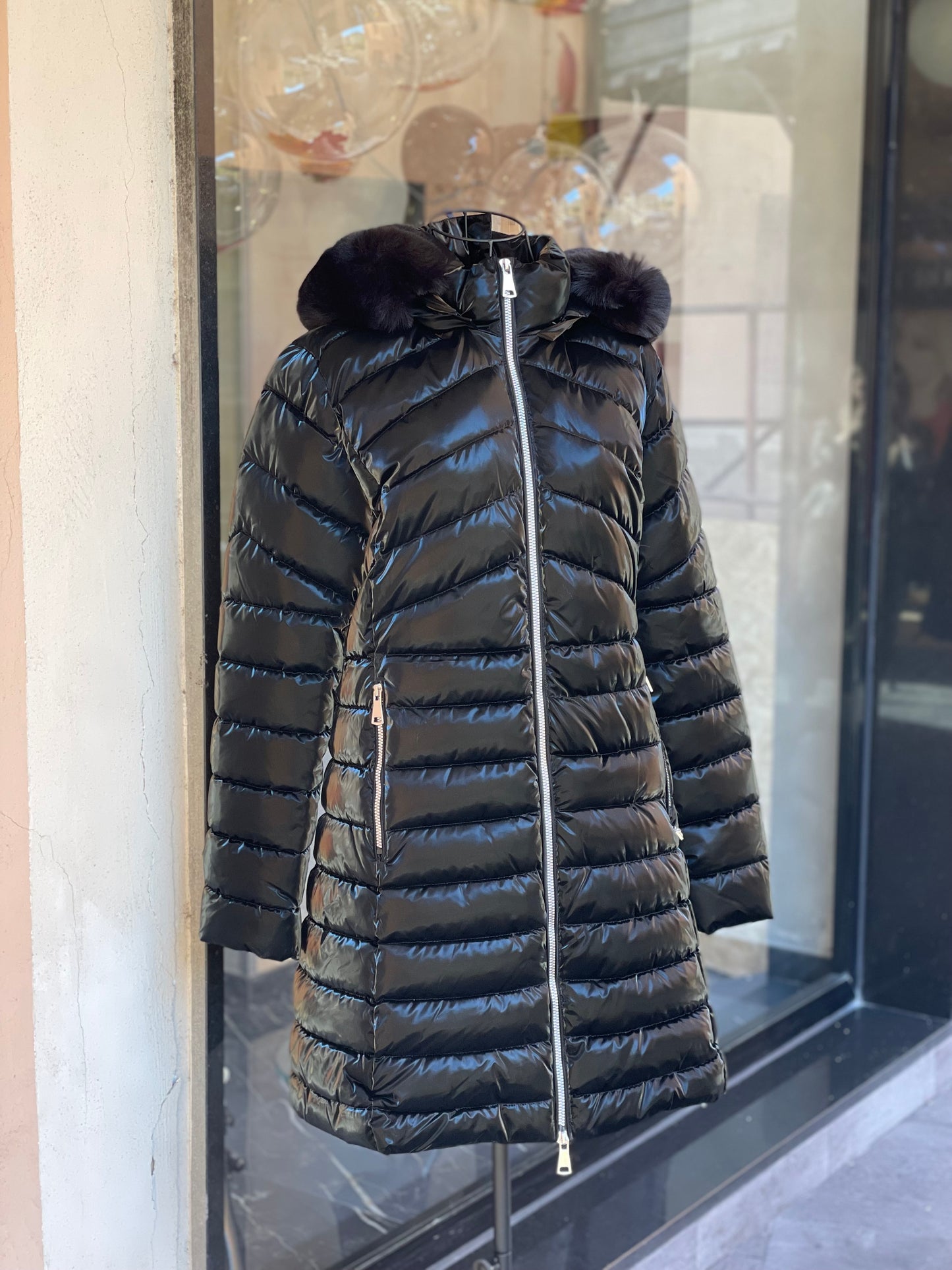 Piumino Nero trapuntato