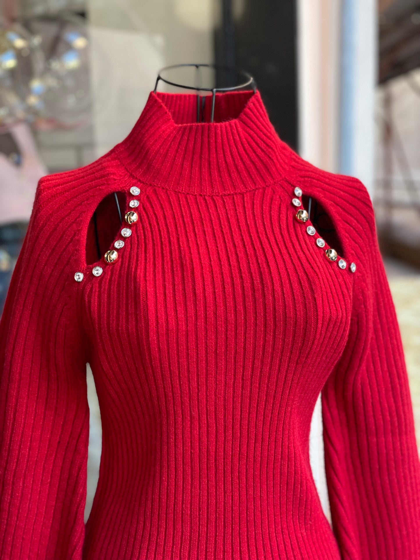 Maglione in lana a coste