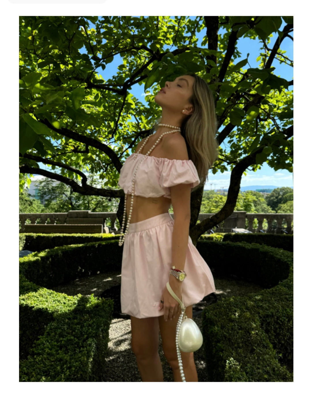 Top crop arricciato