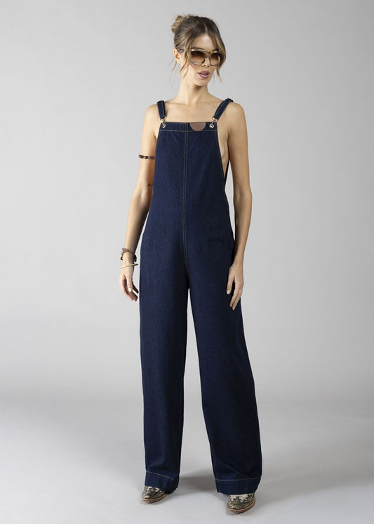 Salopette lunga in Denim