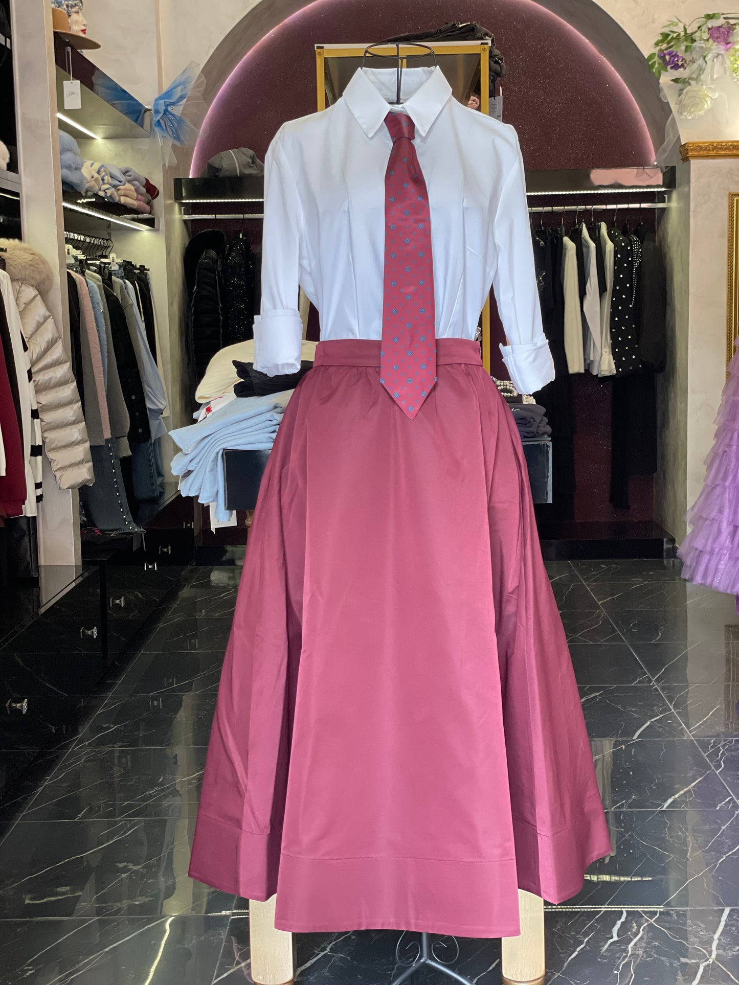 Gonna Midi bordeaux- Glamorous