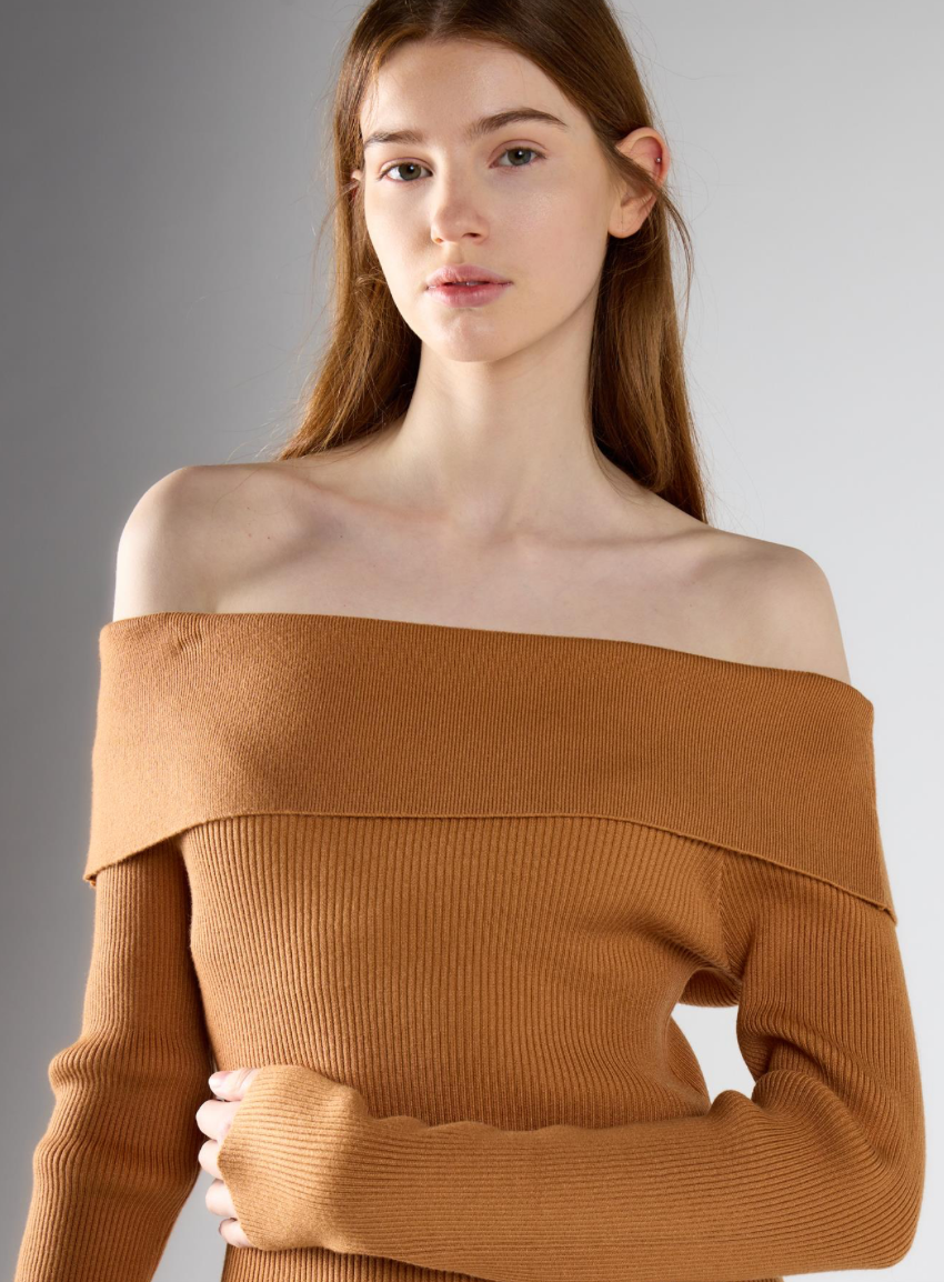 Abito Lungo cammello In Maglia - Glamorous (Copia)