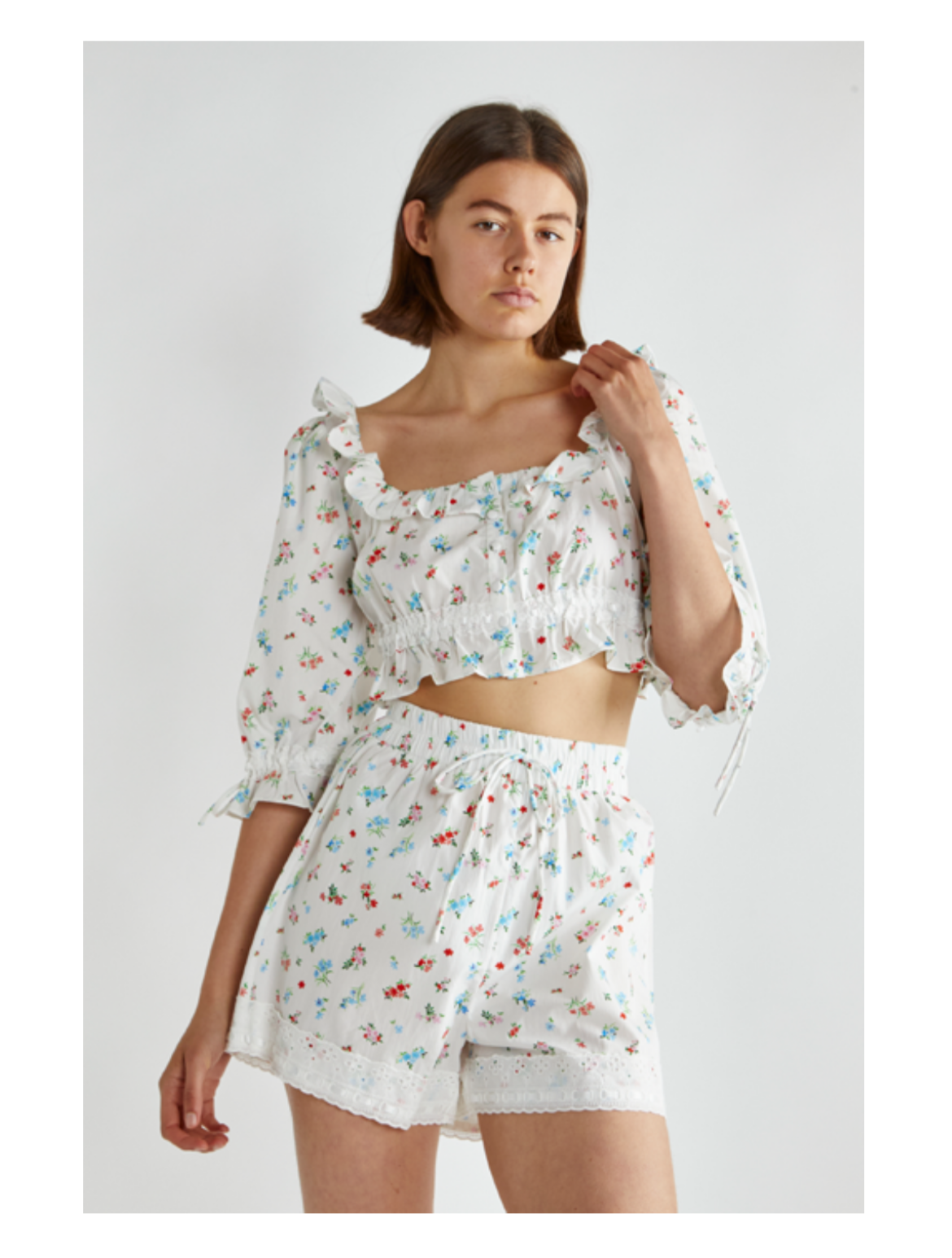 Blusa crop Floreale