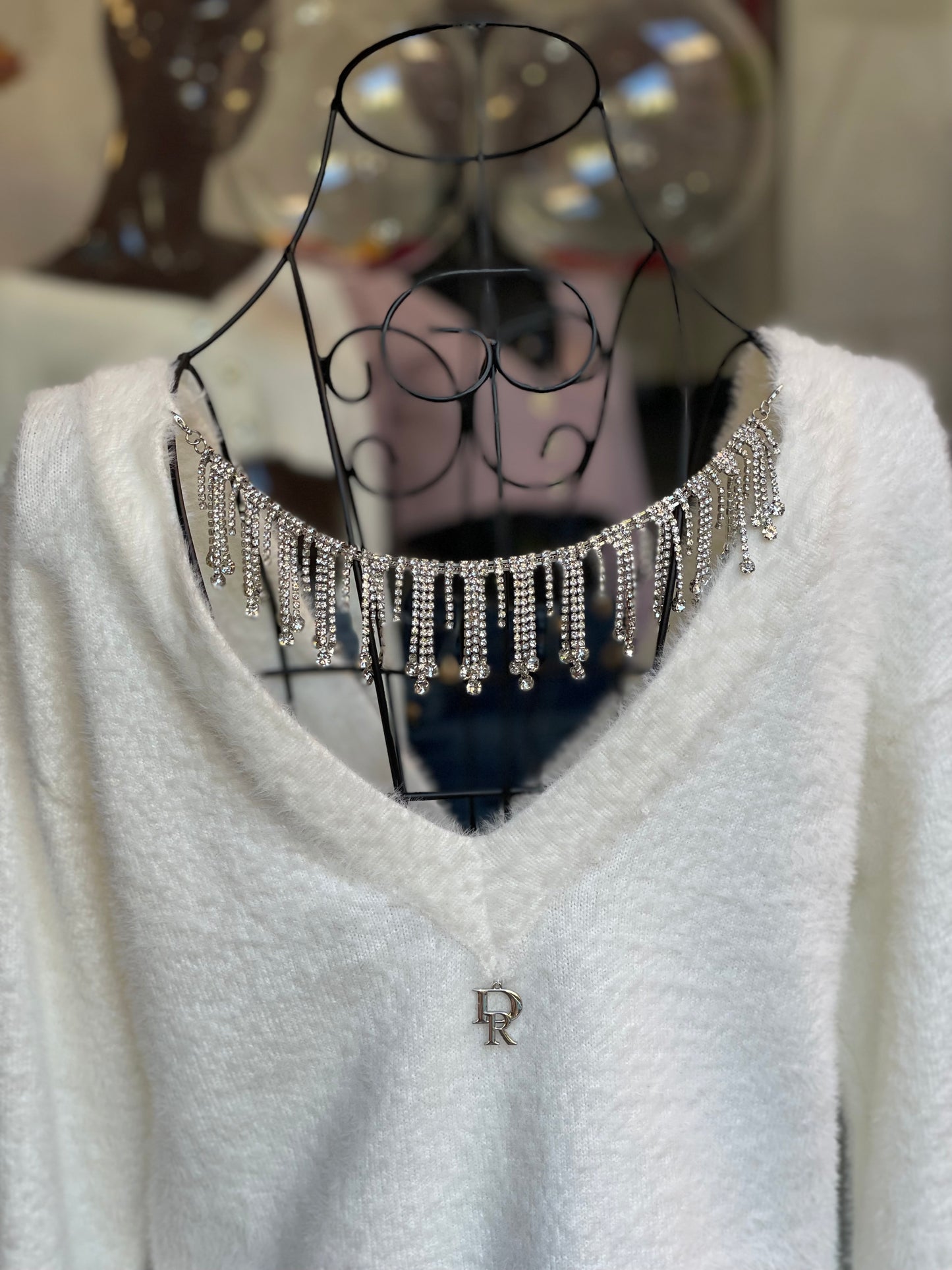 Cardigan Bianco in maglia