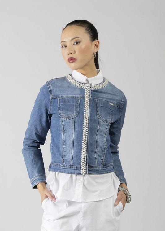 GIACCA JEANS PERLE LIGHT BLUE