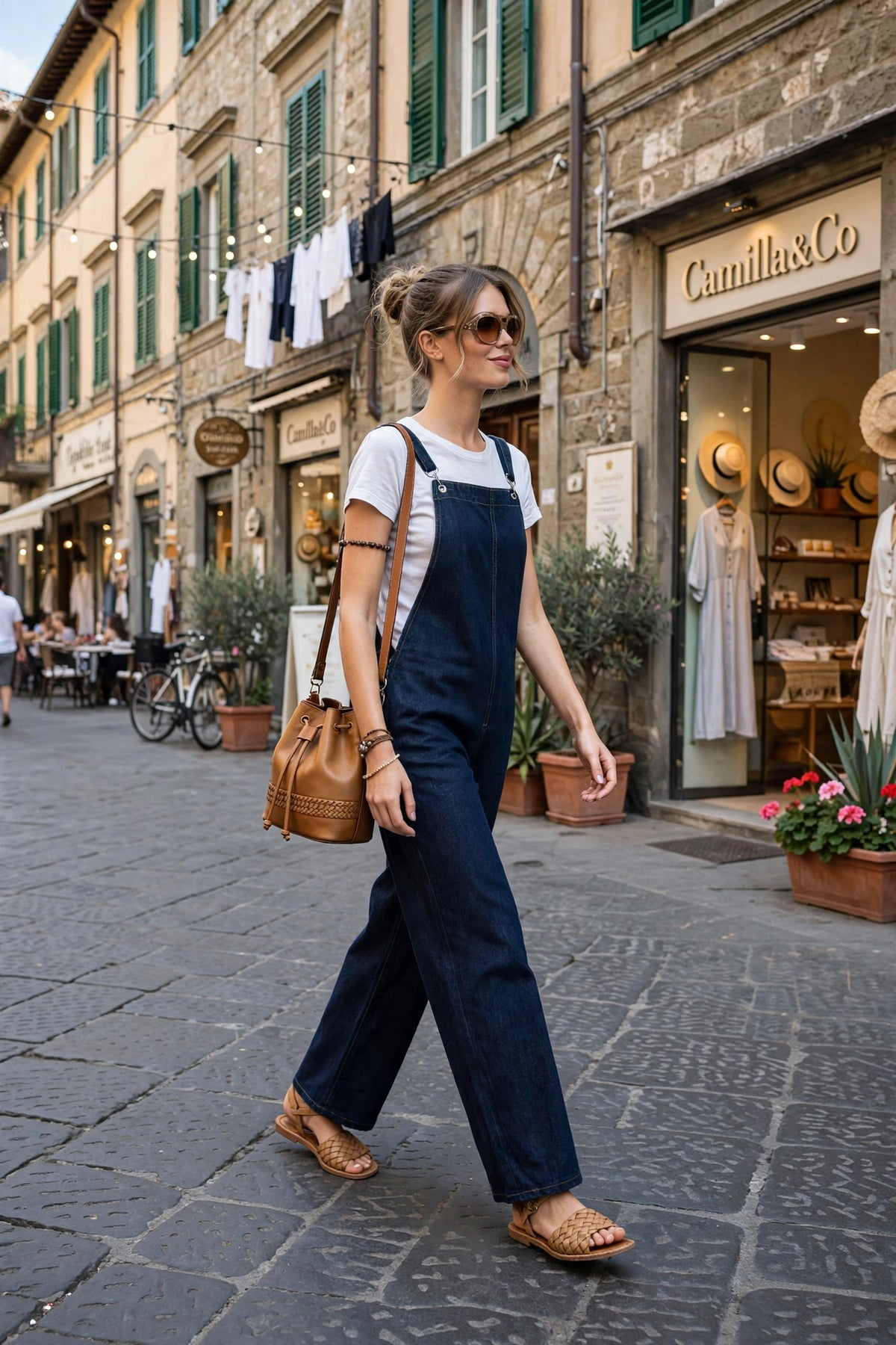 Salopette lunga in Denim