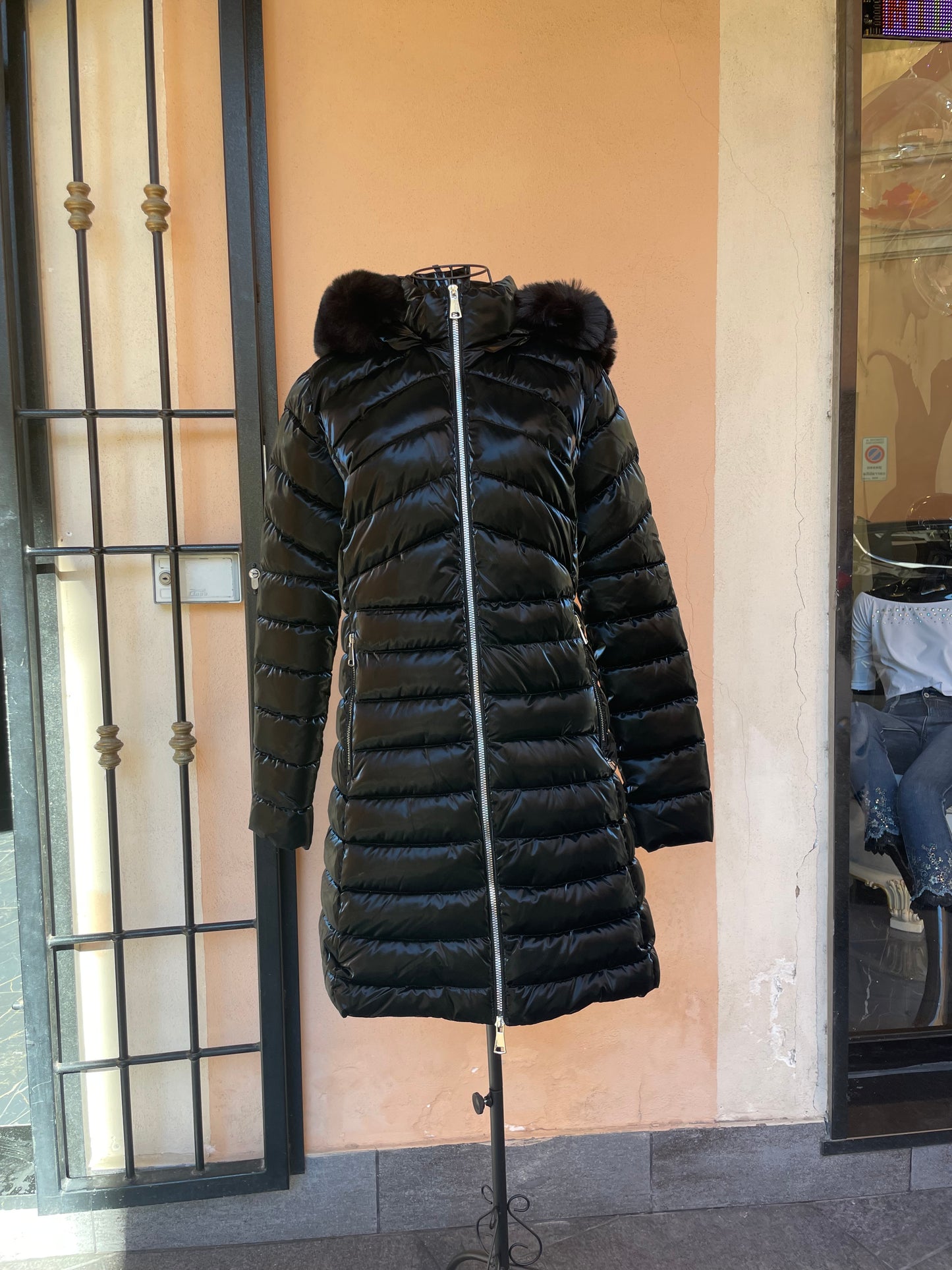 Piumino Nero trapuntato