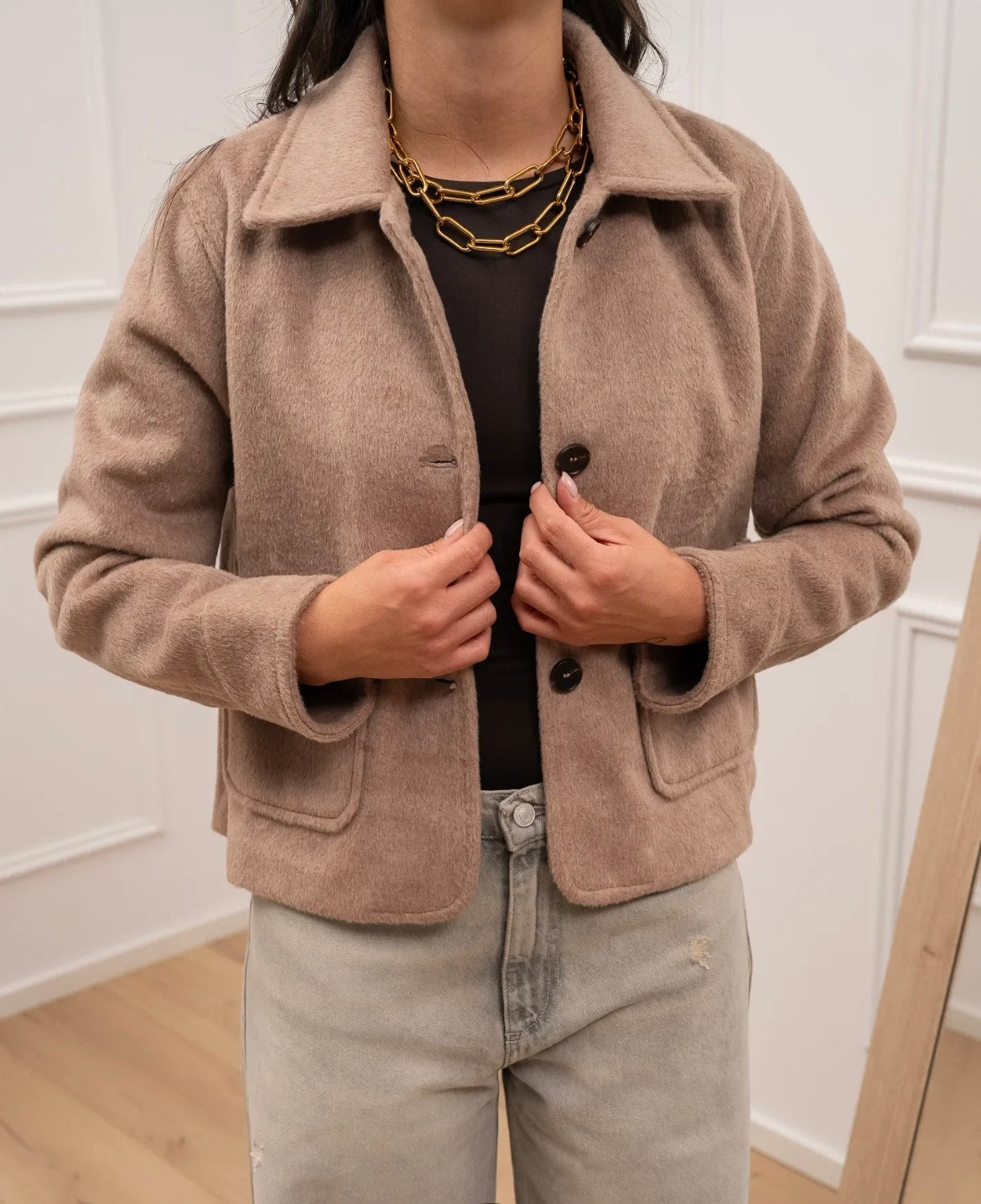 Giacca beige con bottoni - Glamorous