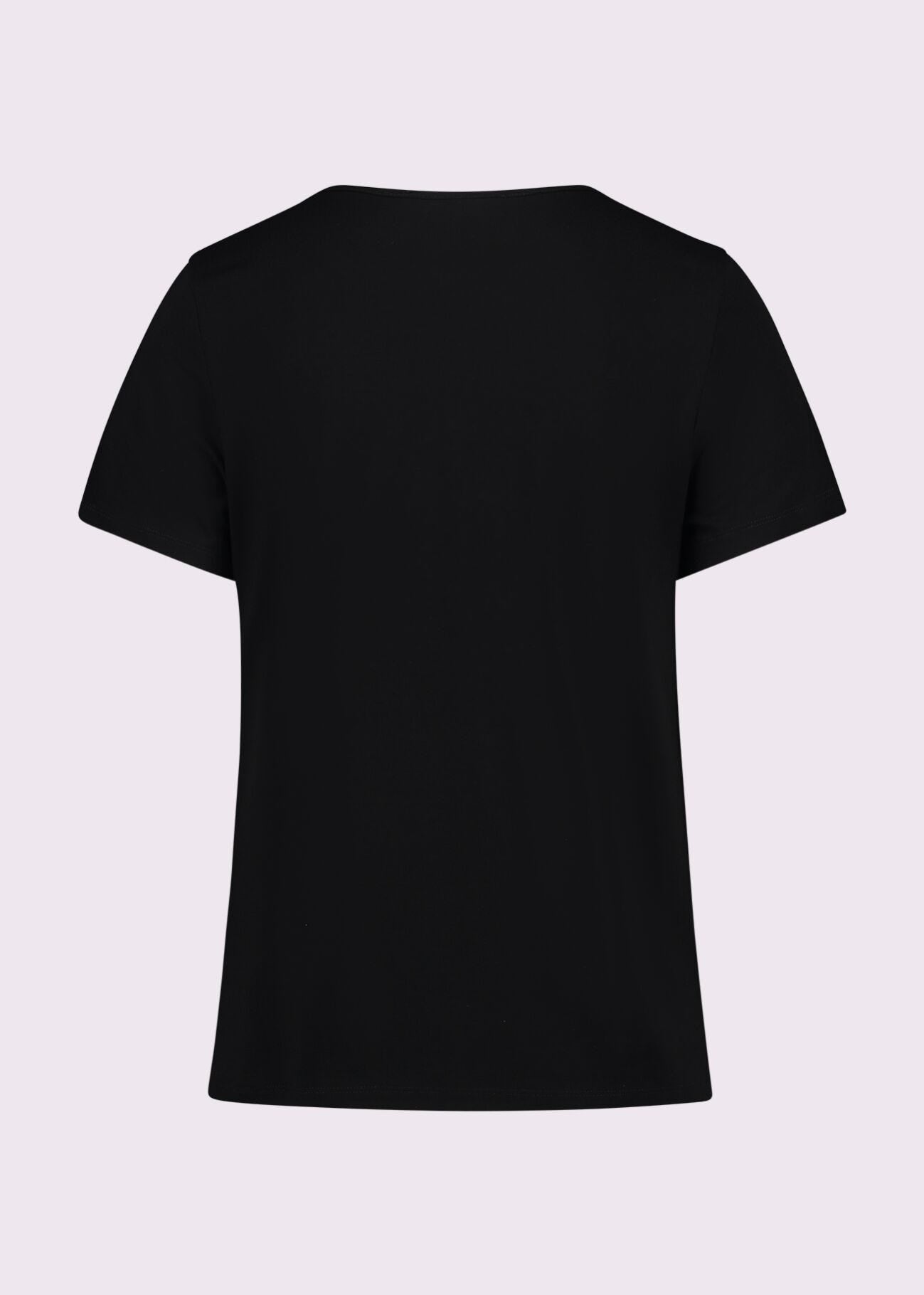 T-shirt nera con stampa