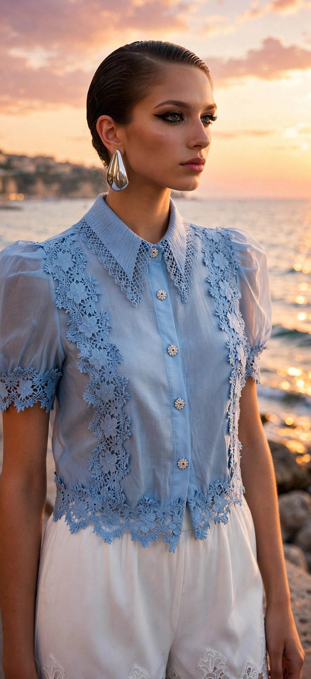 SCAGLIERI CAMICIA CELESTE - ODì ODì