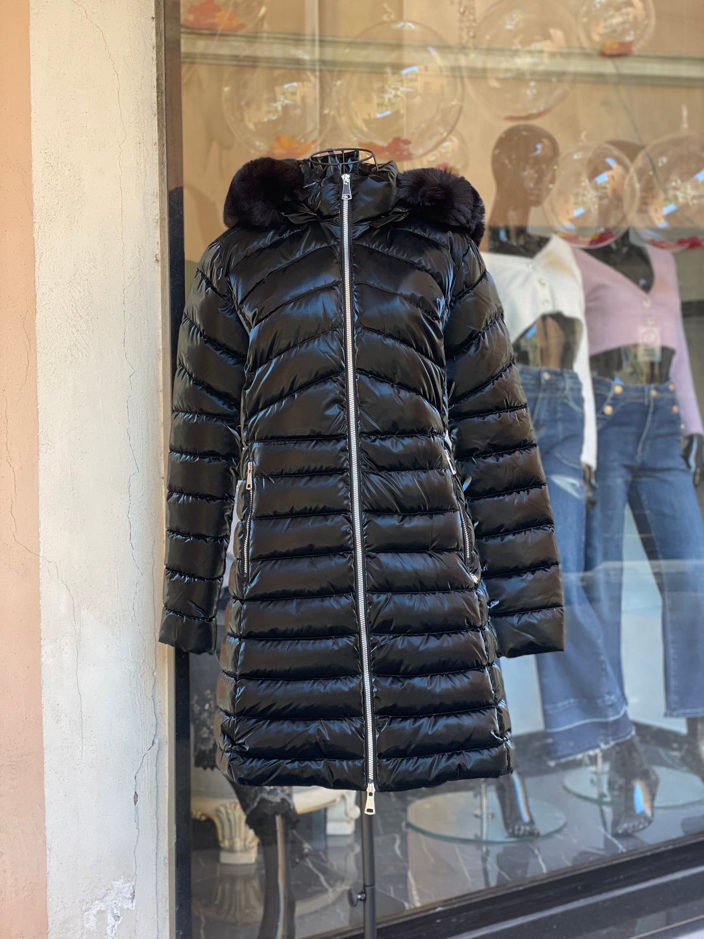 Piumino Nero trapuntato