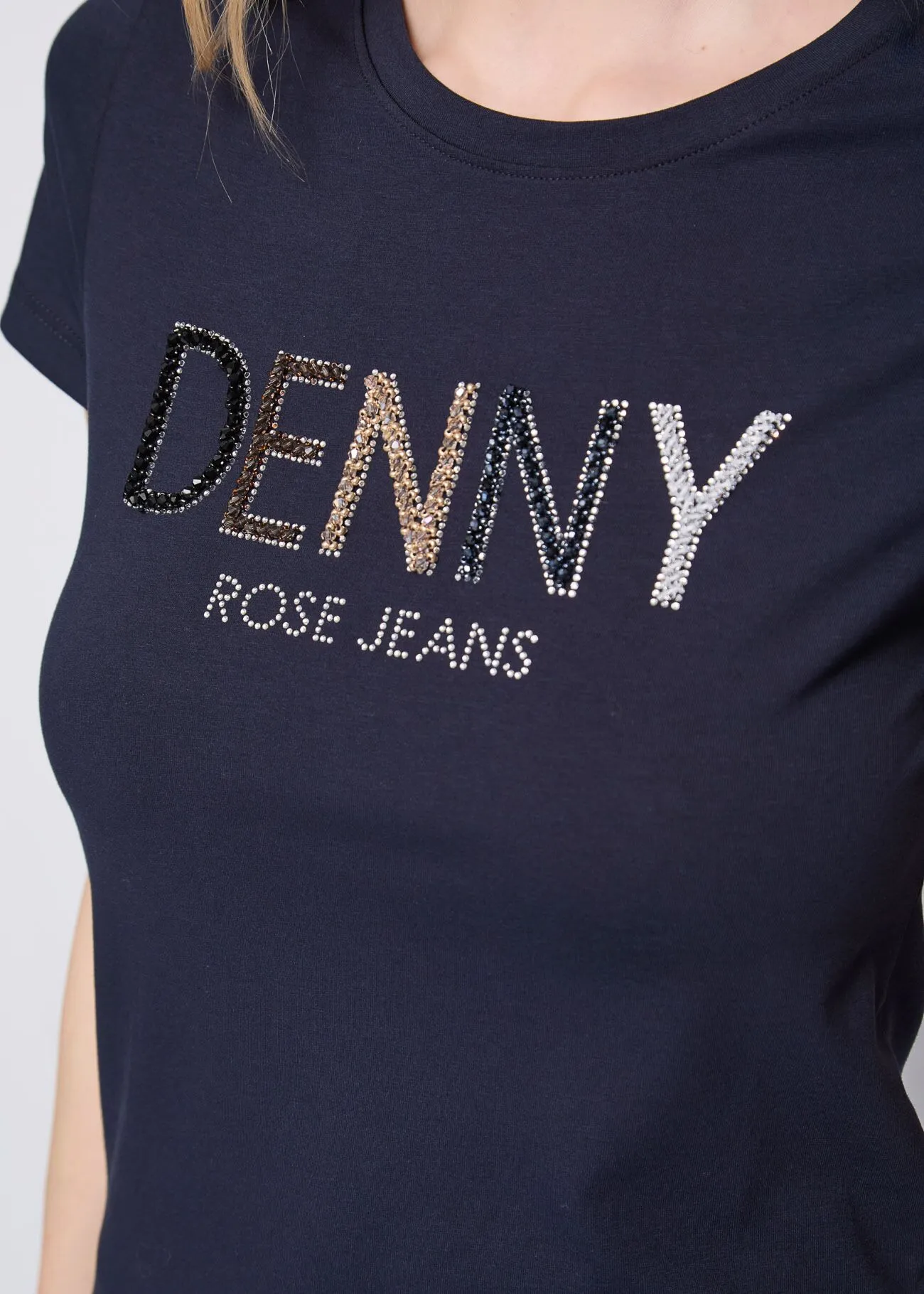 T-shirt blu in cotone