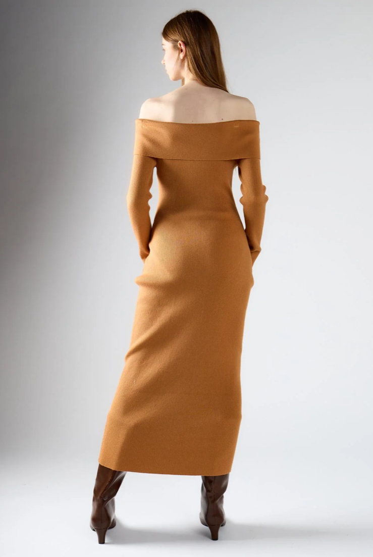 Abito Lungo cammello In Maglia - Glamorous (Copia)