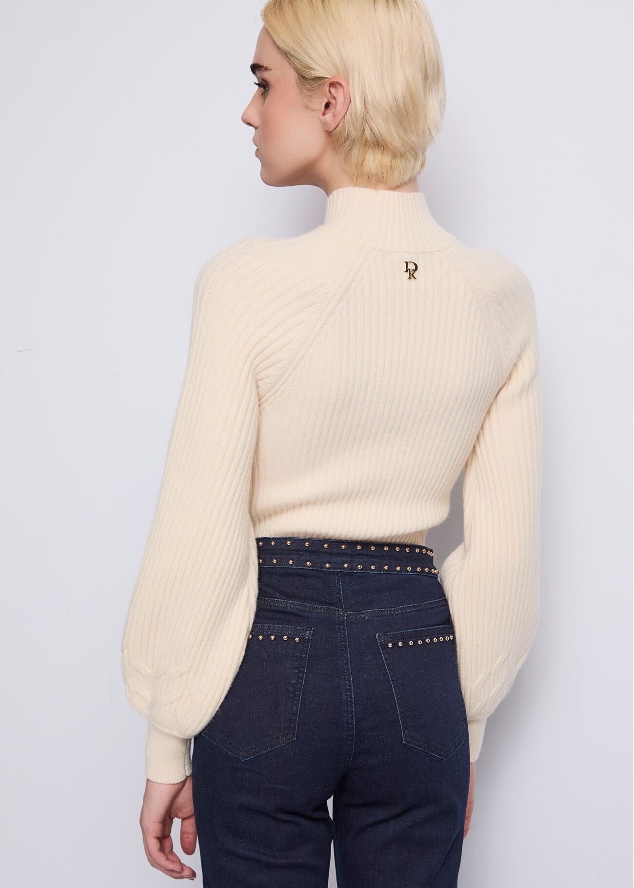 Maglione in lana a coste