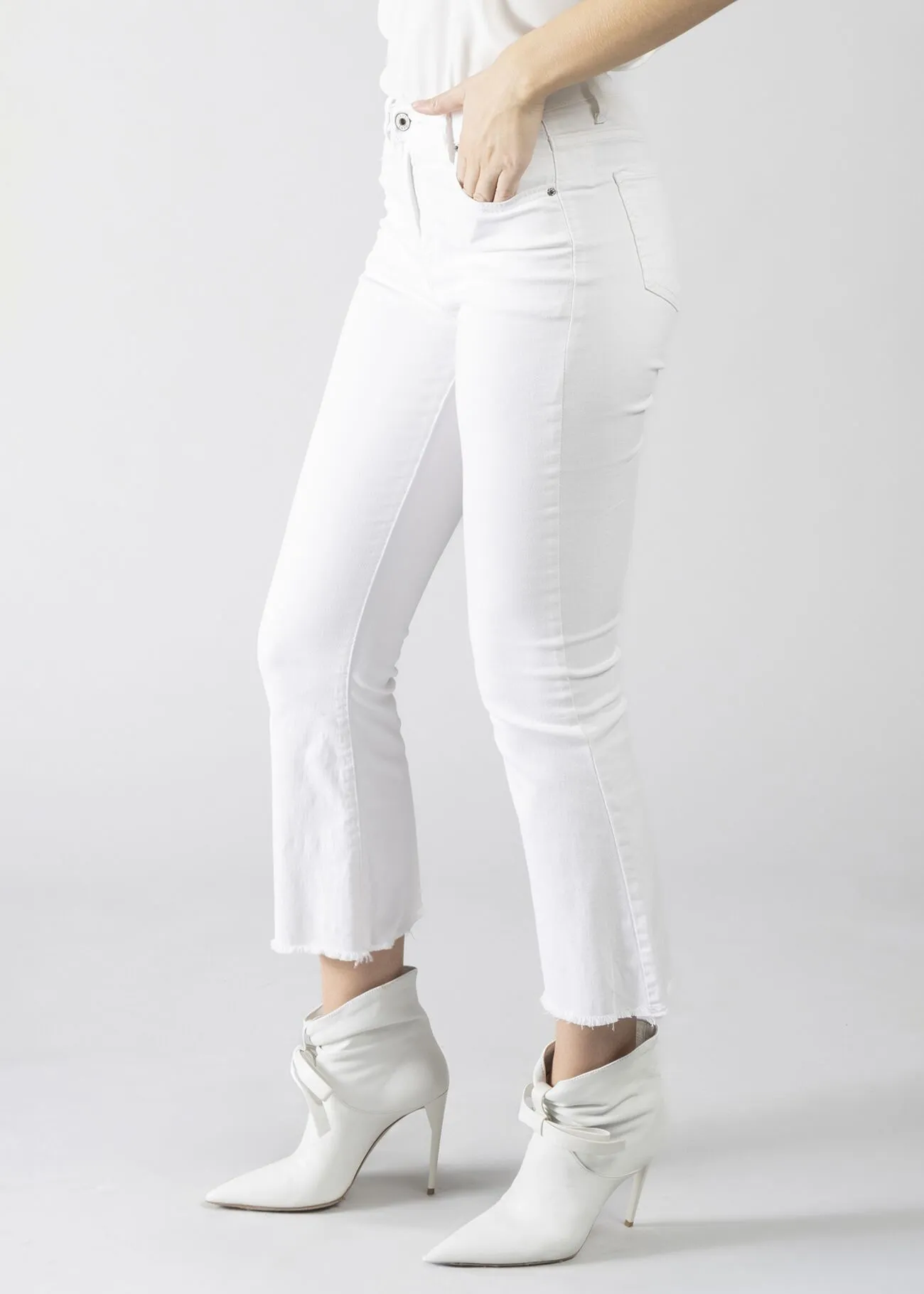 JEANS IN COTONE A ZAMPA