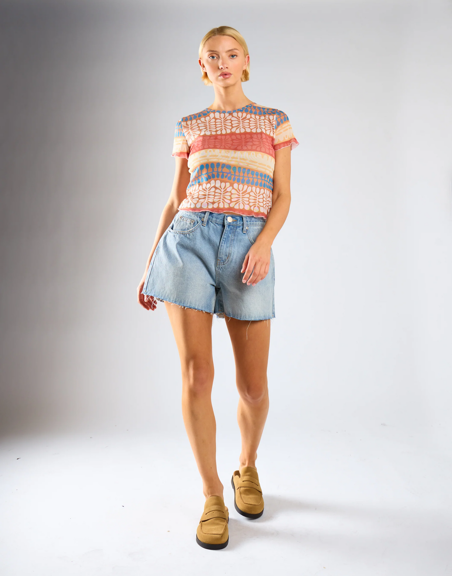 Pantaloncini Di Jeans Vintage Con Orlo Sfrangiato - Glamorous