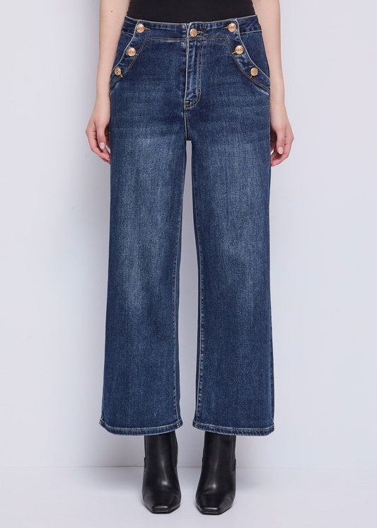 Jeans wide in cotone