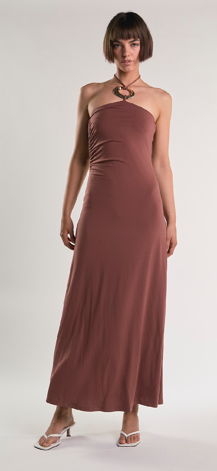 Abito lungo Brown - Glamorous