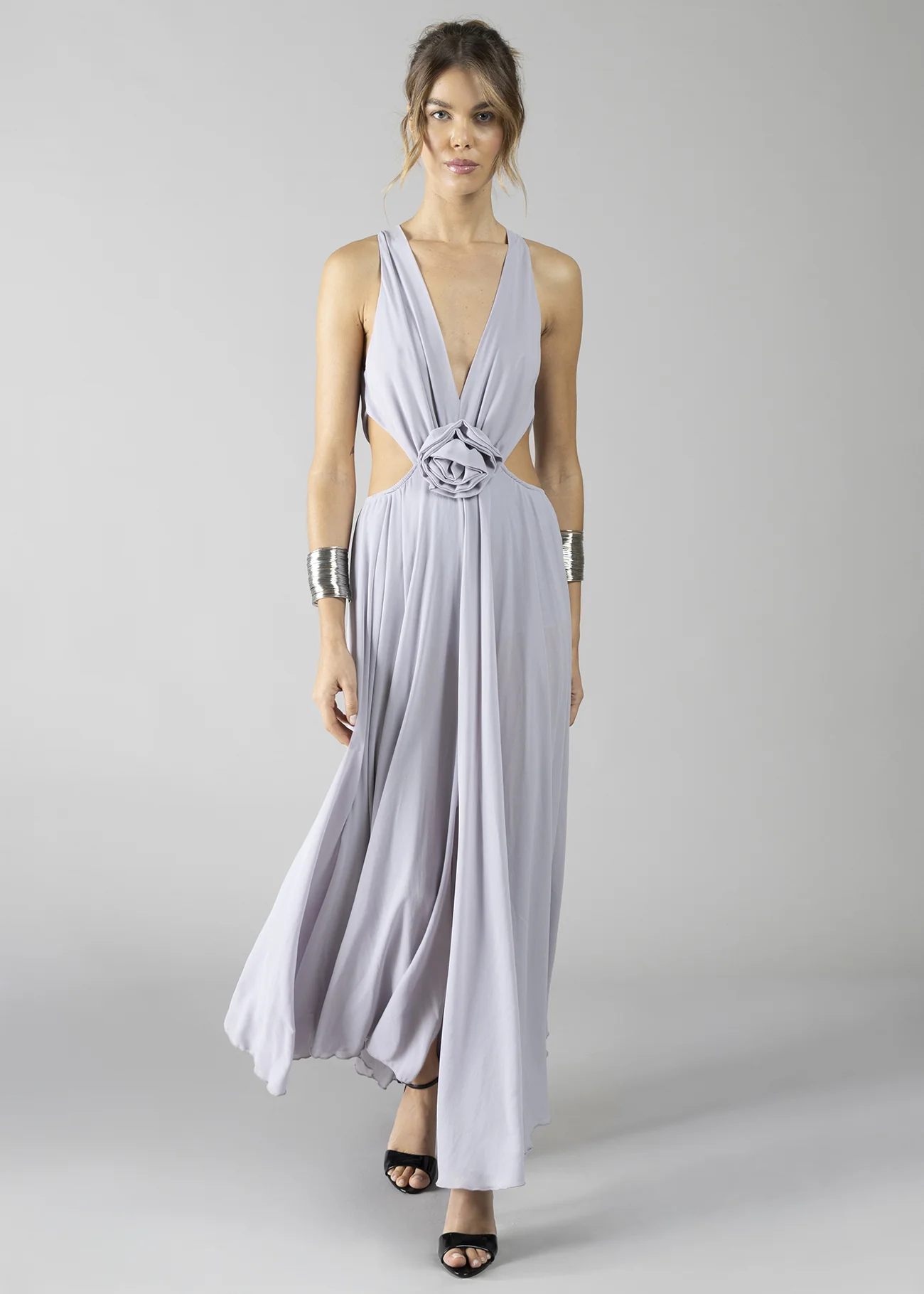 ABITO LUNGO ROSE CON CUT-OUT CANYON ROSE