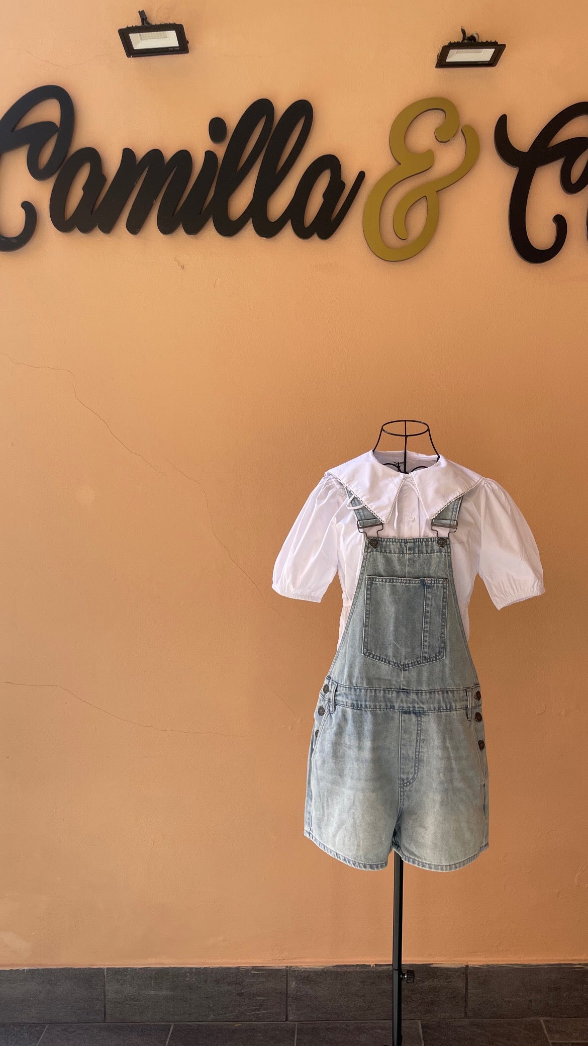 SALOPETTE CORTA LIGHT BLUE JEANS
