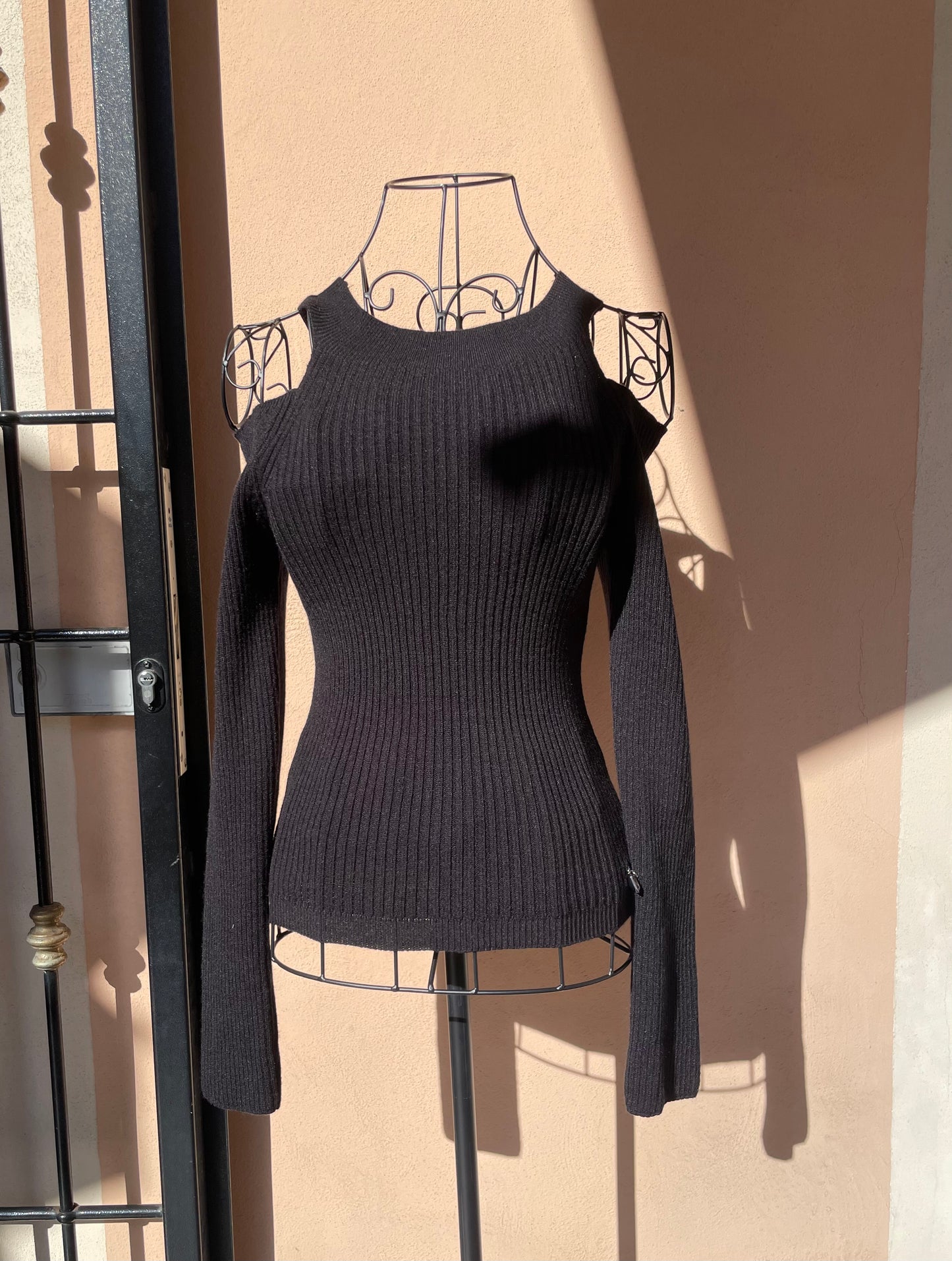 Maglione in filato a costine