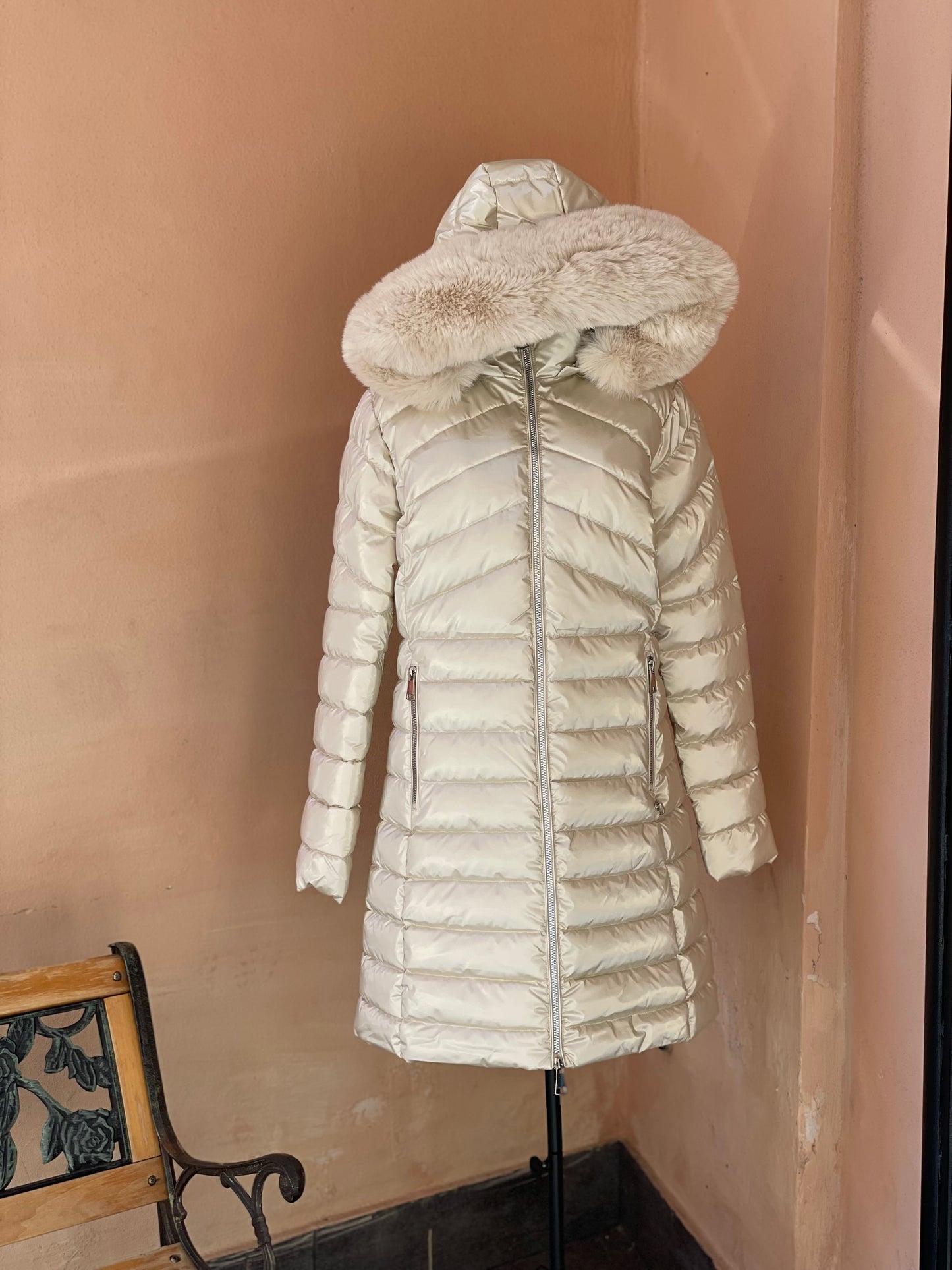 Piumino bianco trapuntato