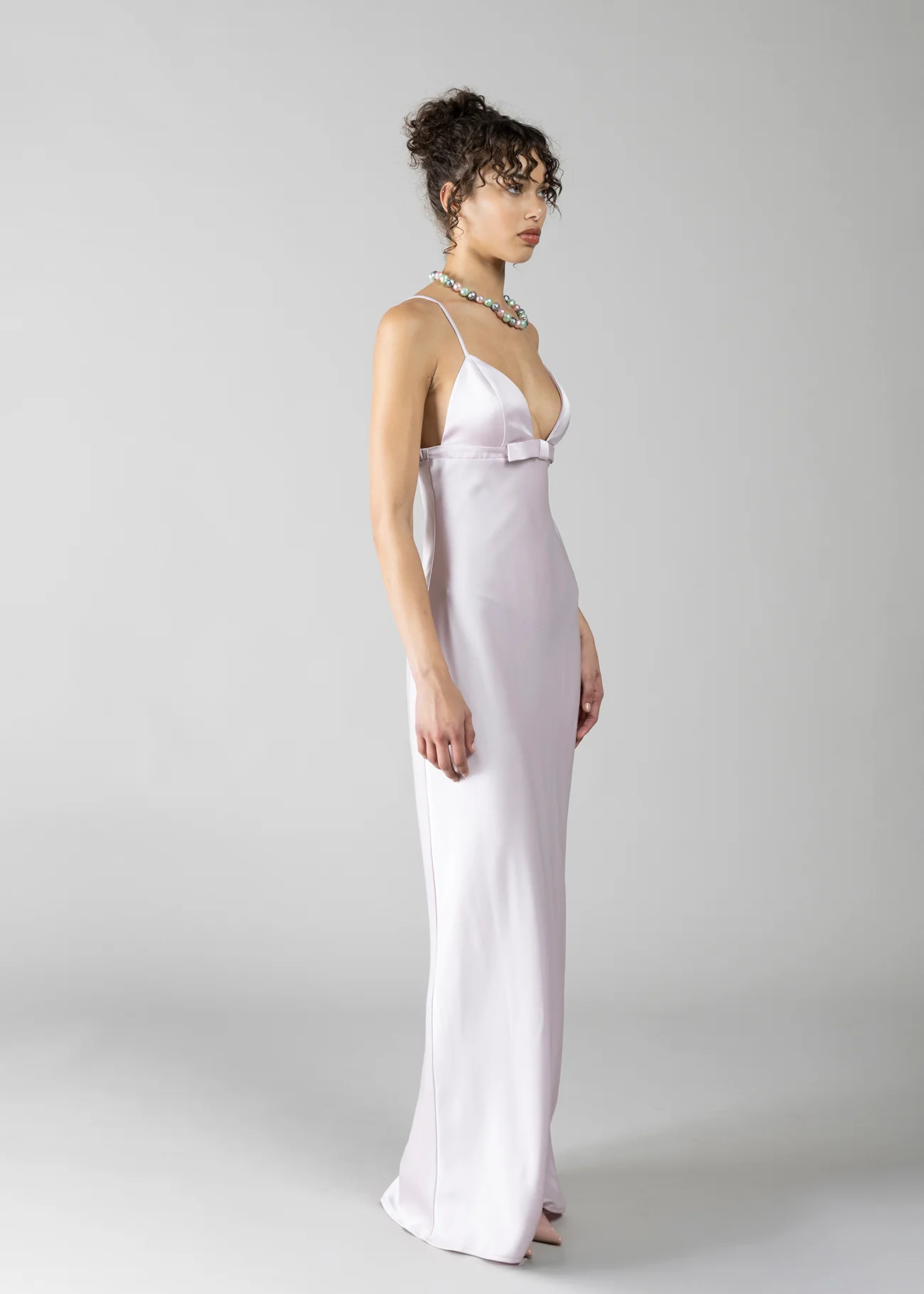 ABITO LUNGO SATIN BOW COUTURE