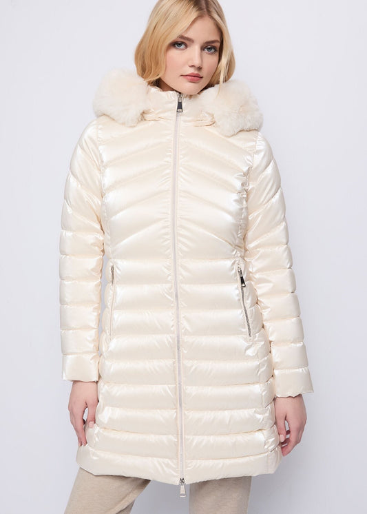 Piumino bianco trapuntato