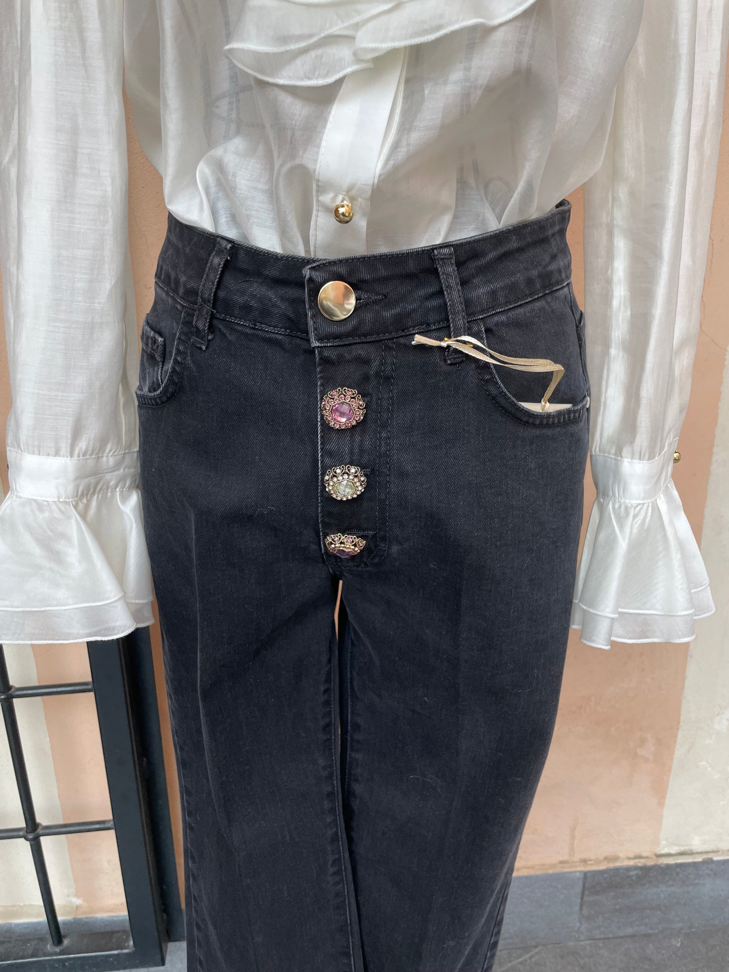 Pantalone denim Sofia - Queguapa